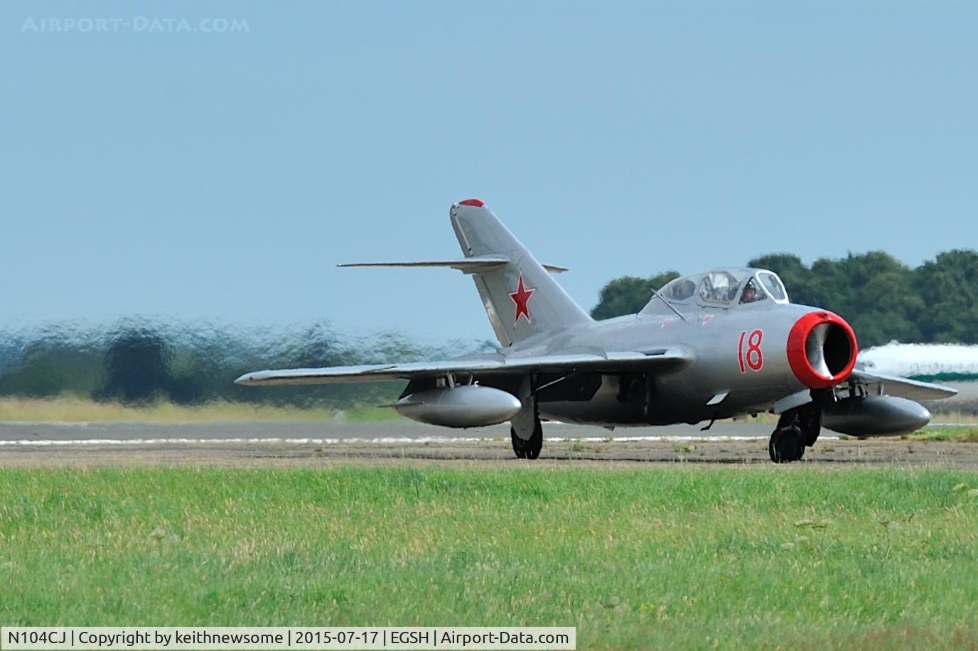 N104CJ, 1952 PZL-Mielec SBLim-2 (MiG-15UTI) C/N 1A01004, Very Nice Visitor.
