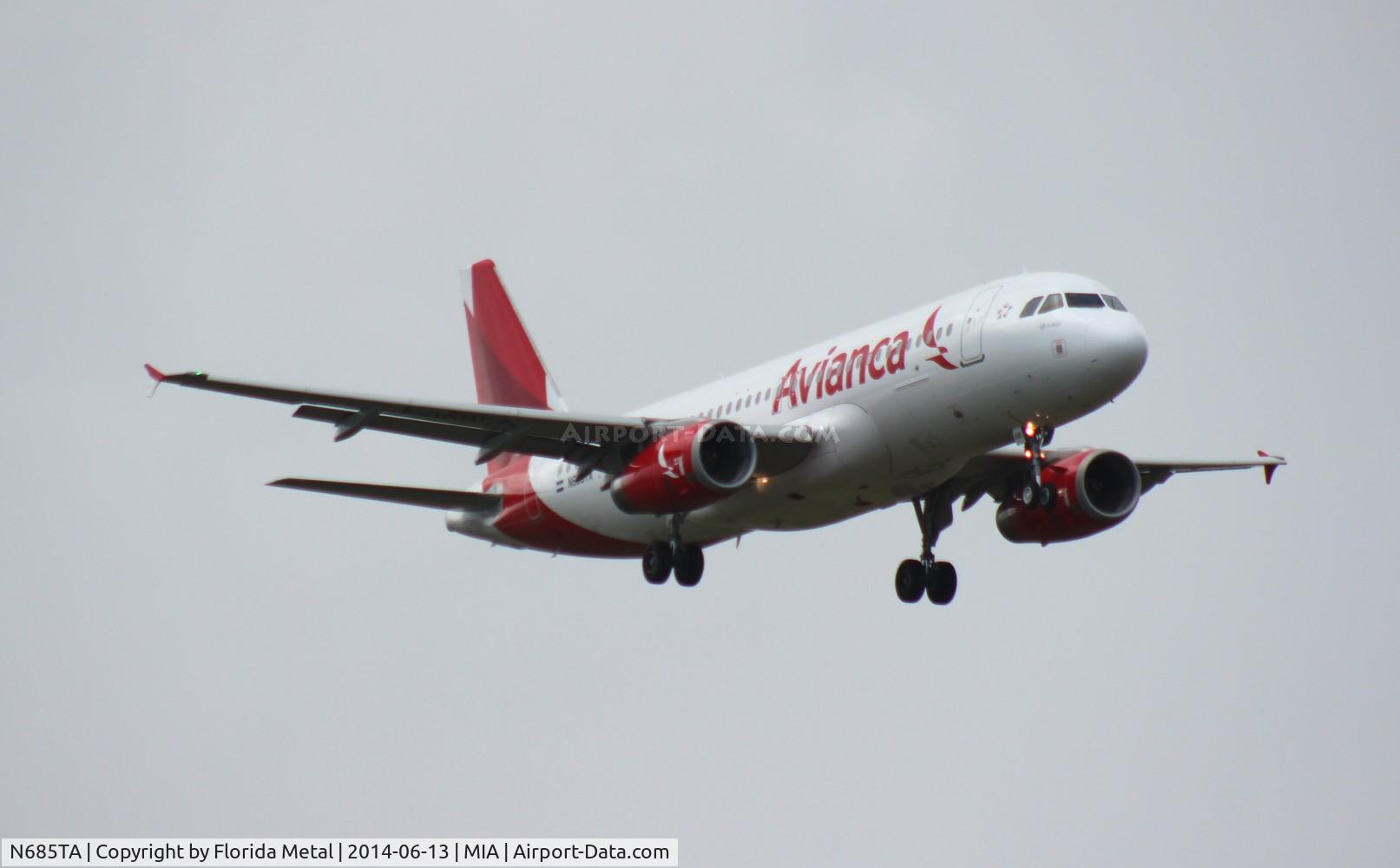 N685TA, 2012 Airbus A320-233 C/N 5068, Avianca