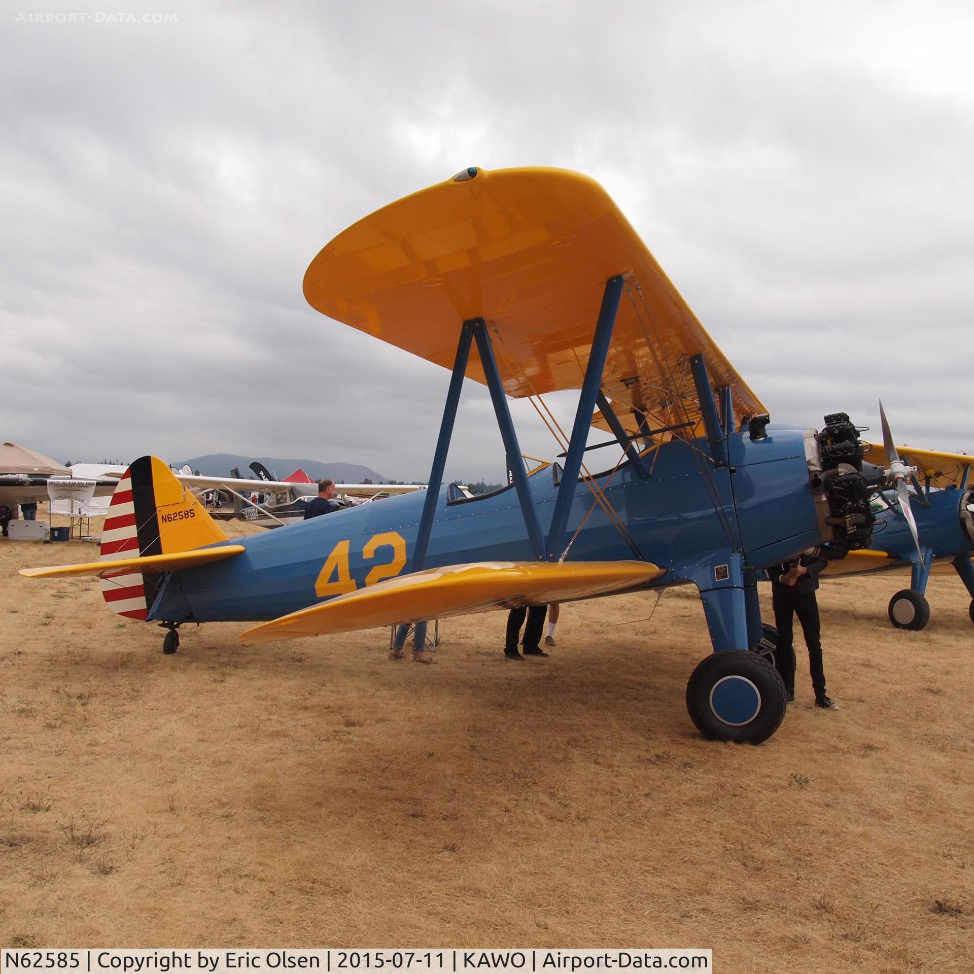 N62585, 1942 Boeing A75N1(PT17) C/N 75-4440, 1942 Boeing A75N1 at the 2015 Arlington Fly-In.