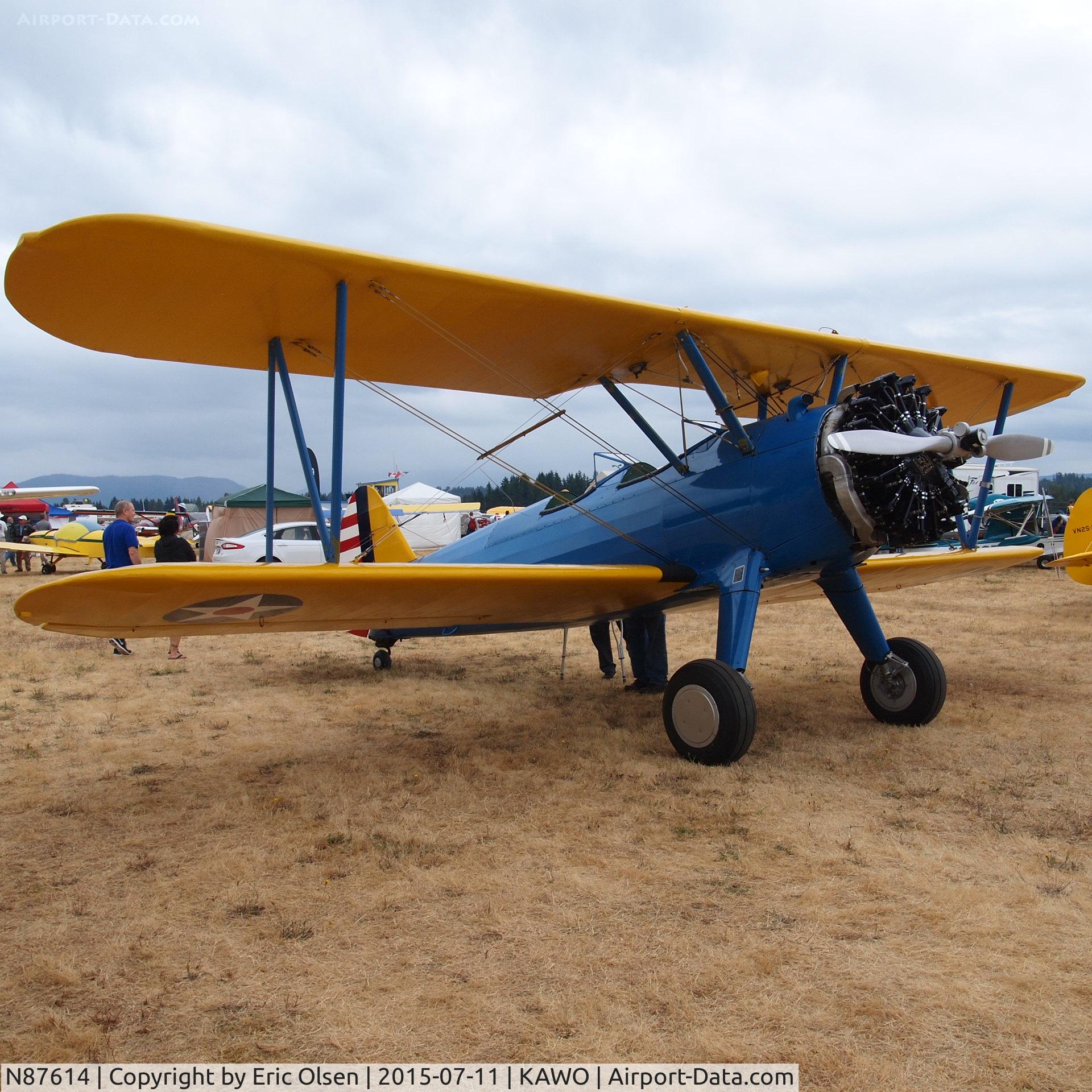 N87614, 1941 Boeing PT-17 Kaydet (A75N1) C/N 41A75N1, 1941 Boeing PT-17 at the 2105 Arlington Fly-In.