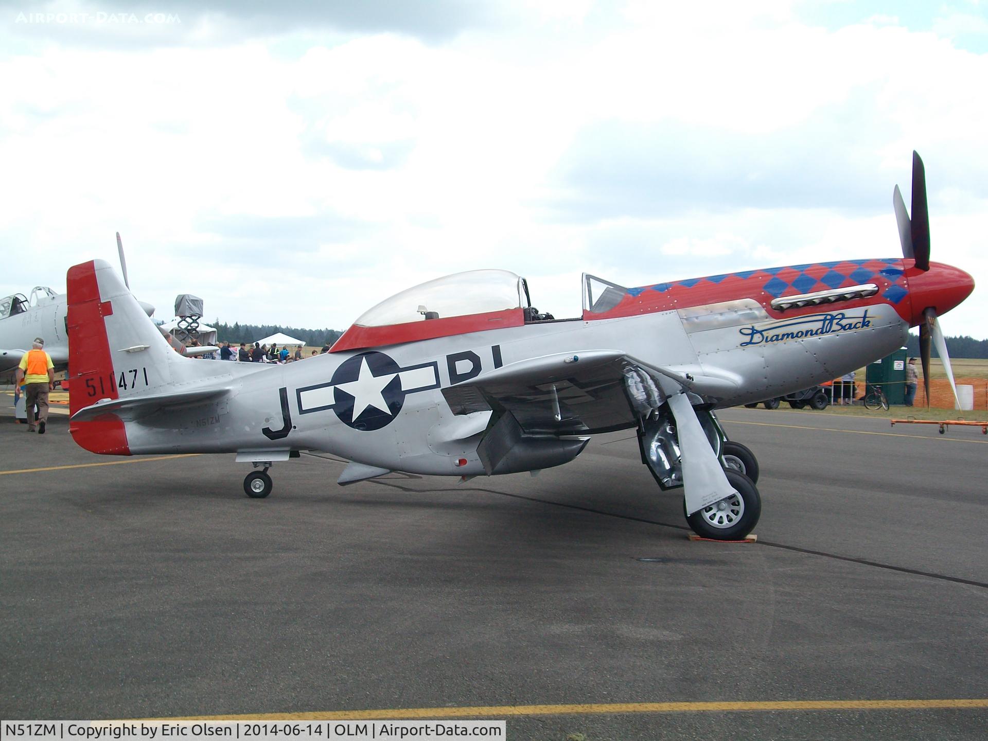 N51ZM, 1945 North American P-51D Mustang C/N 45-11471, 1945 North American P-51D at the Olympic Flight Museum.