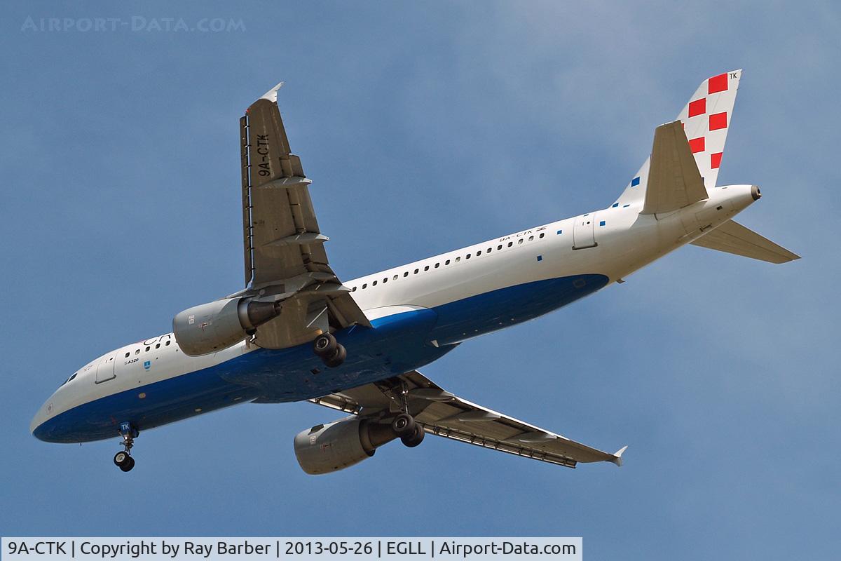 9A-CTK, 2000 Airbus A320-214 C/N 1237, Airbus A320-214 [1237] (Croatia Airlines) Home~G 26/05/2013. On approach 27R.
