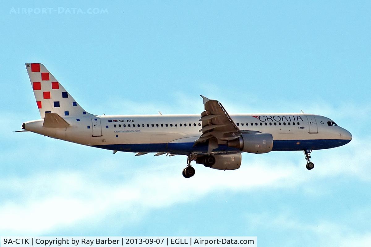9A-CTK, 2000 Airbus A320-214 C/N 1237, Airbus A320-214 [1237] (Croatia Airlines) Home~G 07/09/2013. On approach 27L