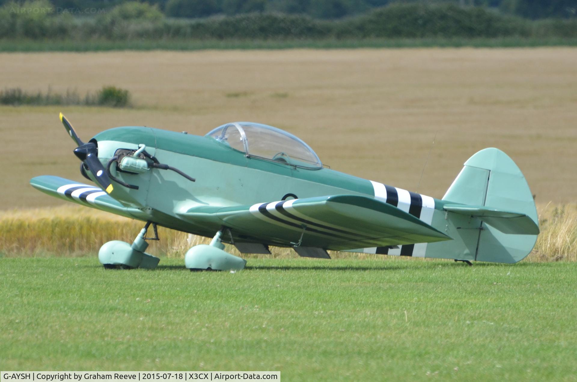 G-AYSH, 1973 Taylor Monoplane C/N PFA 1413, Parked at Northrepps.
