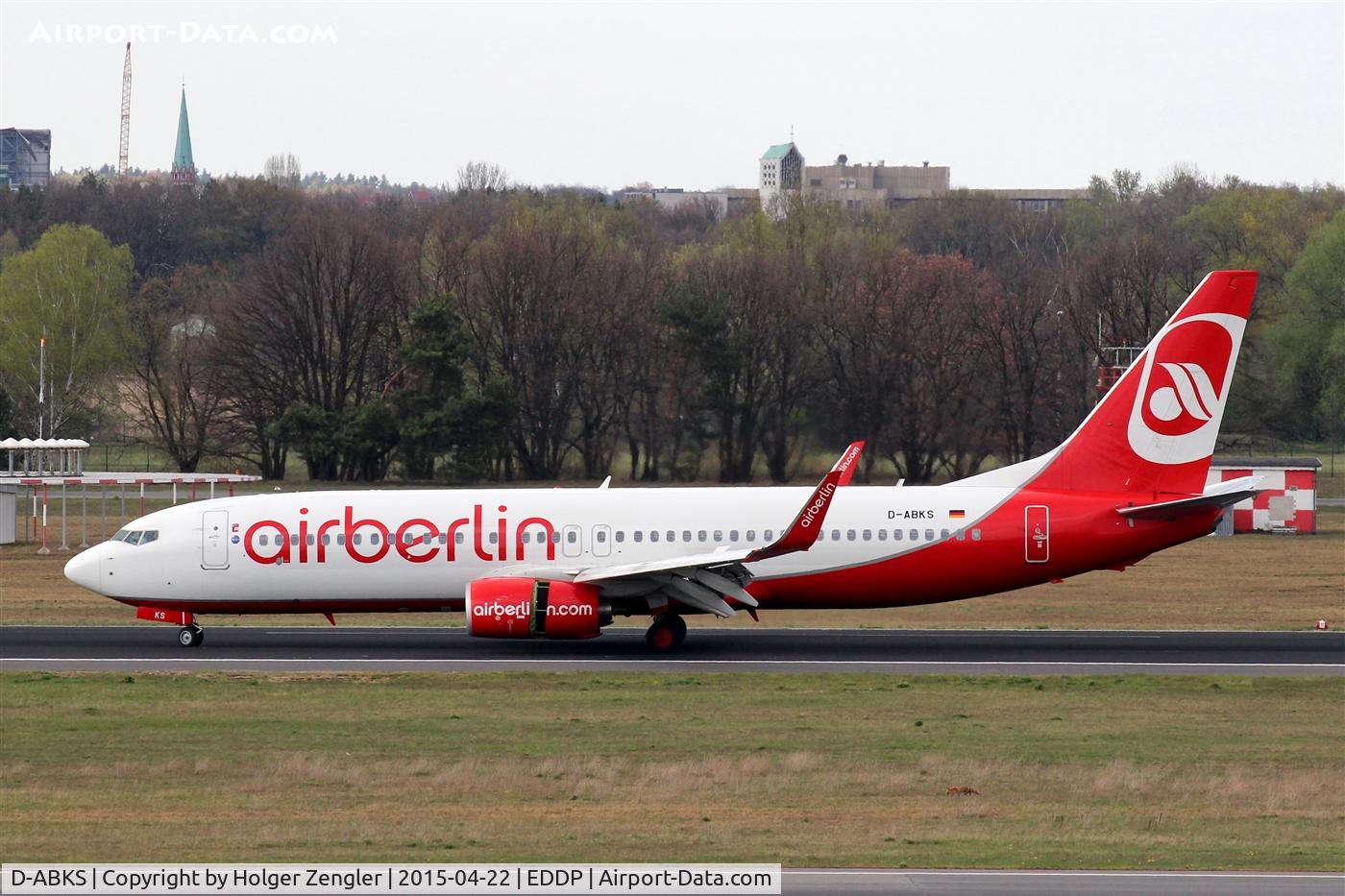 D-ABKS, 2011 Boeing 737-86J C/N 36880, Arrival from WAW has missed short way exit of rwy 26R, stopped.....