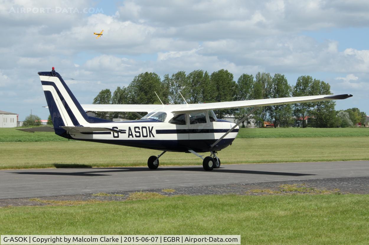 G-ASOK, 1964 Reims Cessna F172E Skyhawk C/N 0057, Reims F172E at The Real Aeroplane Club's Radial Engine Aircraft Fly-In, Breighton Airfield, June 7th 2015.
