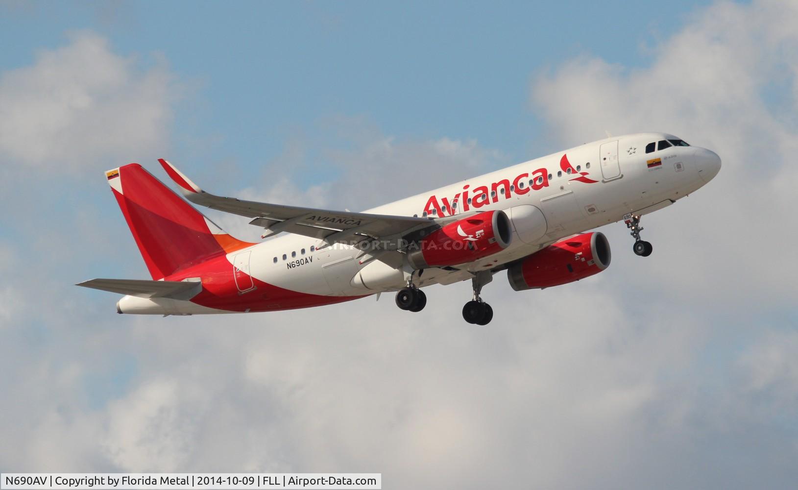 N690AV, 2014 Airbus A319-132 C/N 5944, Avianca A319