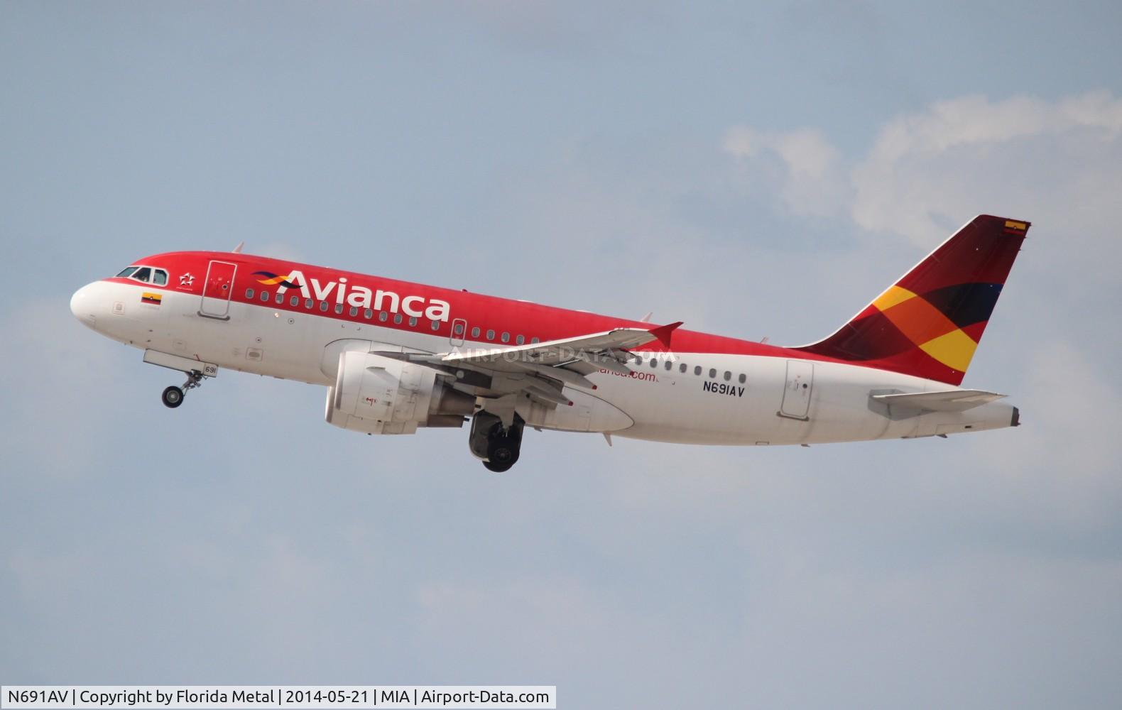 N691AV, 2008 Airbus A319-115 C/N 3691, Avianca A319