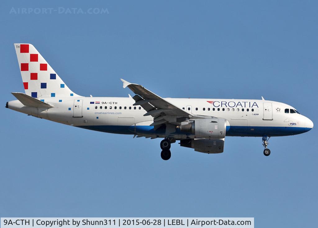 9A-CTH, 1998 Airbus A319-112 C/N 833, Landing rwy 25R With additional '25 years' titles