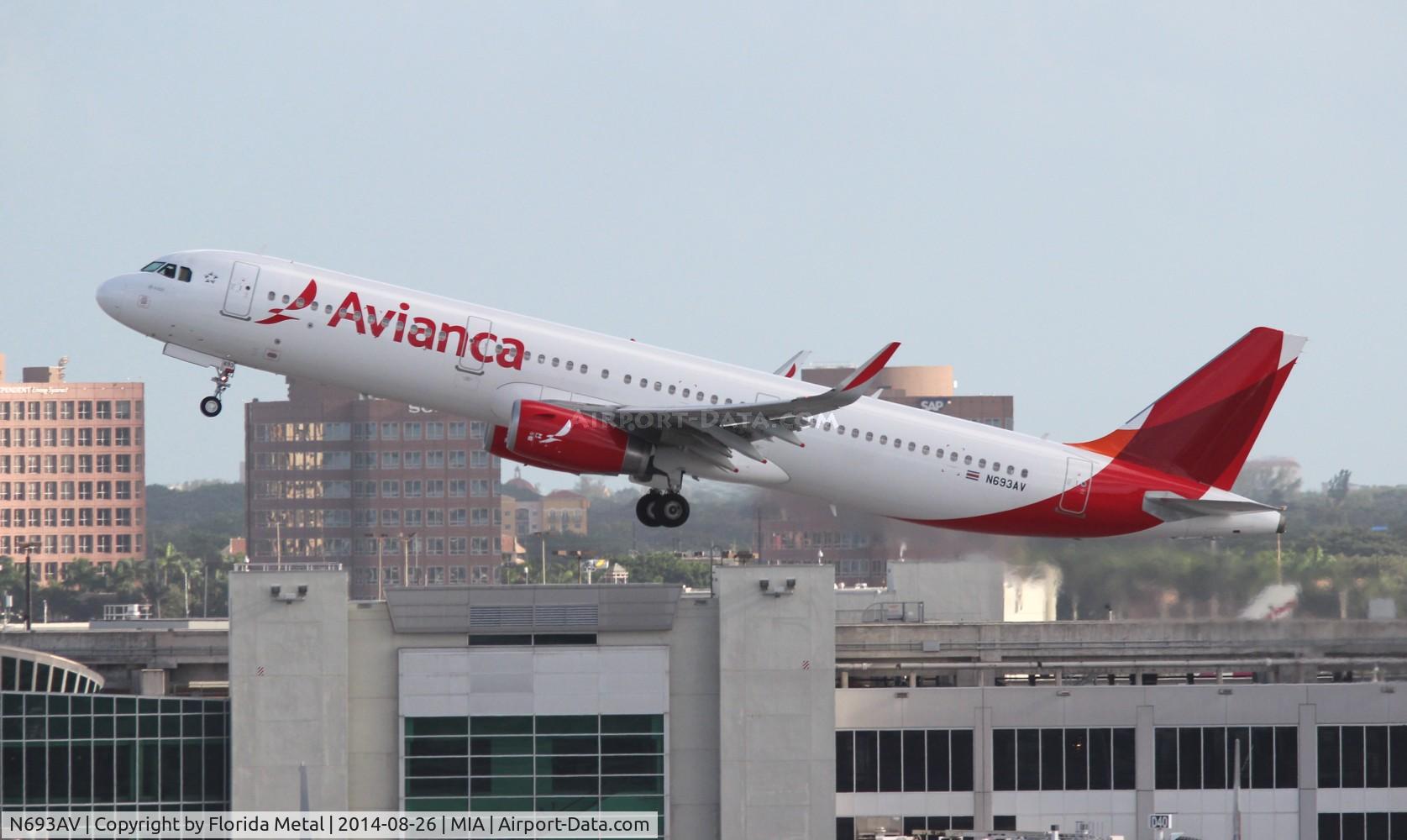 N693AV, 2014 Airbus A321-231 C/N 6002, Avianca