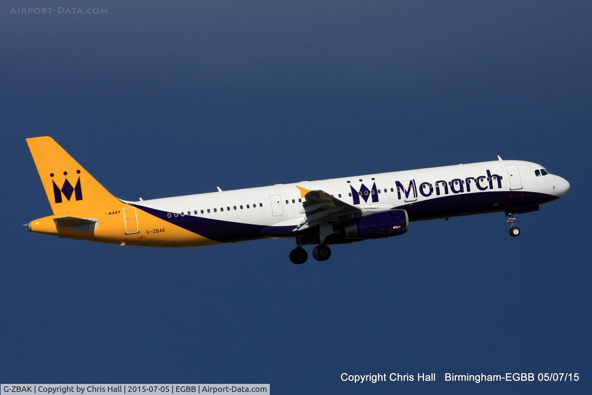 G-ZBAK, 2008 Airbus A321-231 C/N 3458, Monarch
