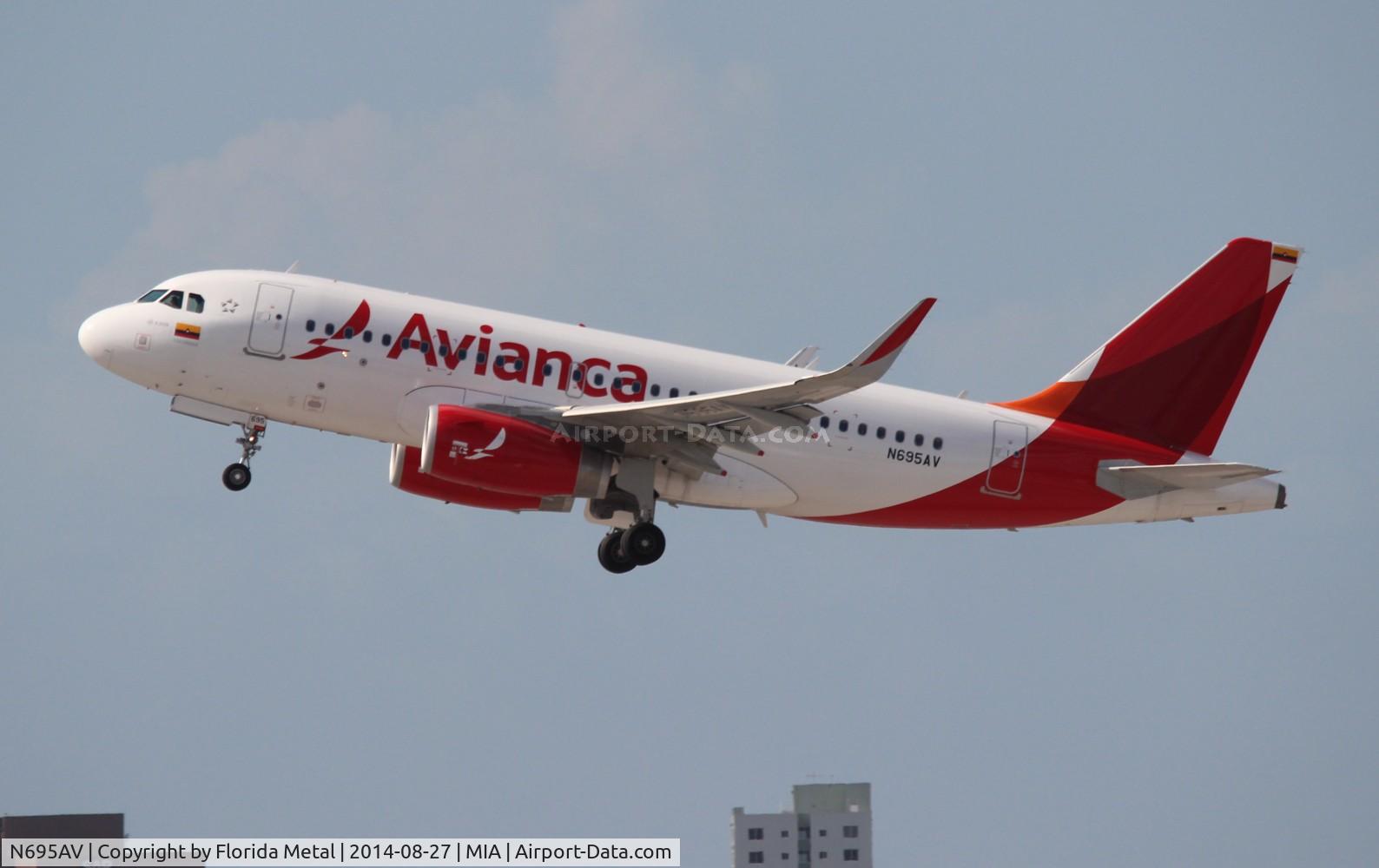 N695AV, 2014 Airbus A319-132 C/N 6099, Avianca