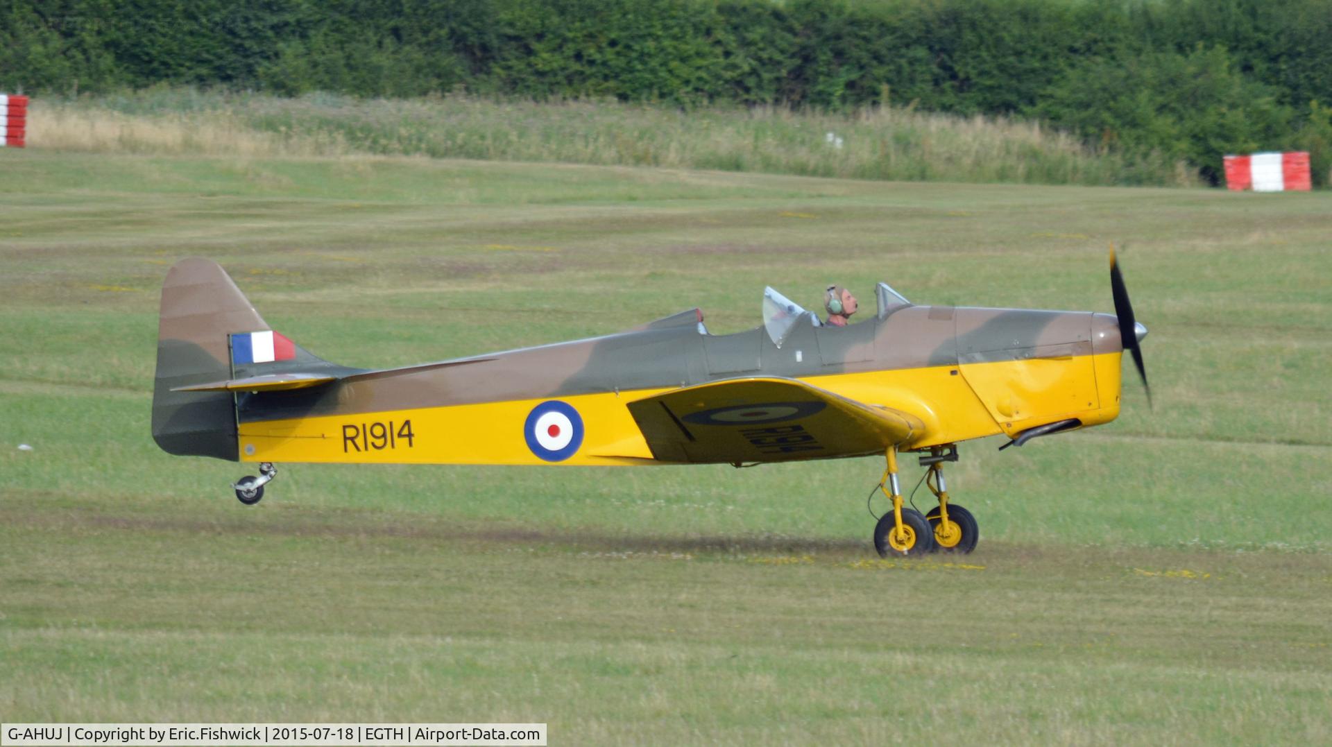 G-AHUJ, 1940 Miles M14A Hawk Trainer 3 C/N 1900, 2. R1914 at Shuttleworth Best of British Airshow, July 2015.