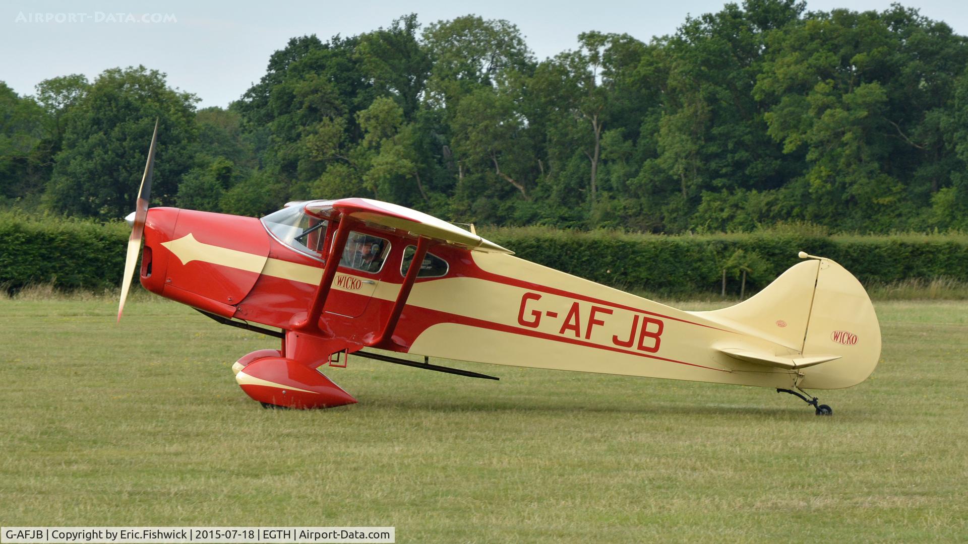 G-AFJB, 1938 Foster Wikner Wicko GM1 C/N 5, 1. G-AFJB at Shuttleworth Best of British Airshow, July 2015.