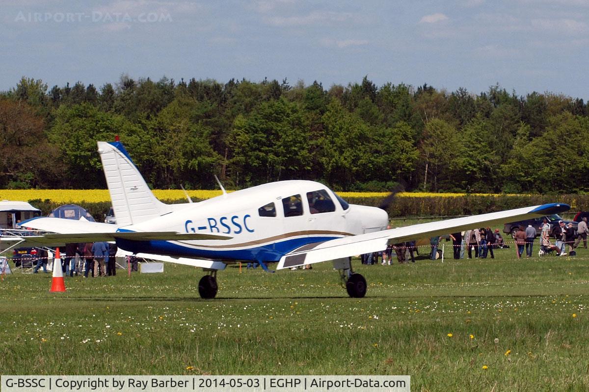 G-BSSC, 1982 Piper PA-28-161 Warrior ll C/N 28-8216176, Piper PA-28-161 Warrior II [28-8216176] Popham~G 03/05/2014. Revised scheme.
