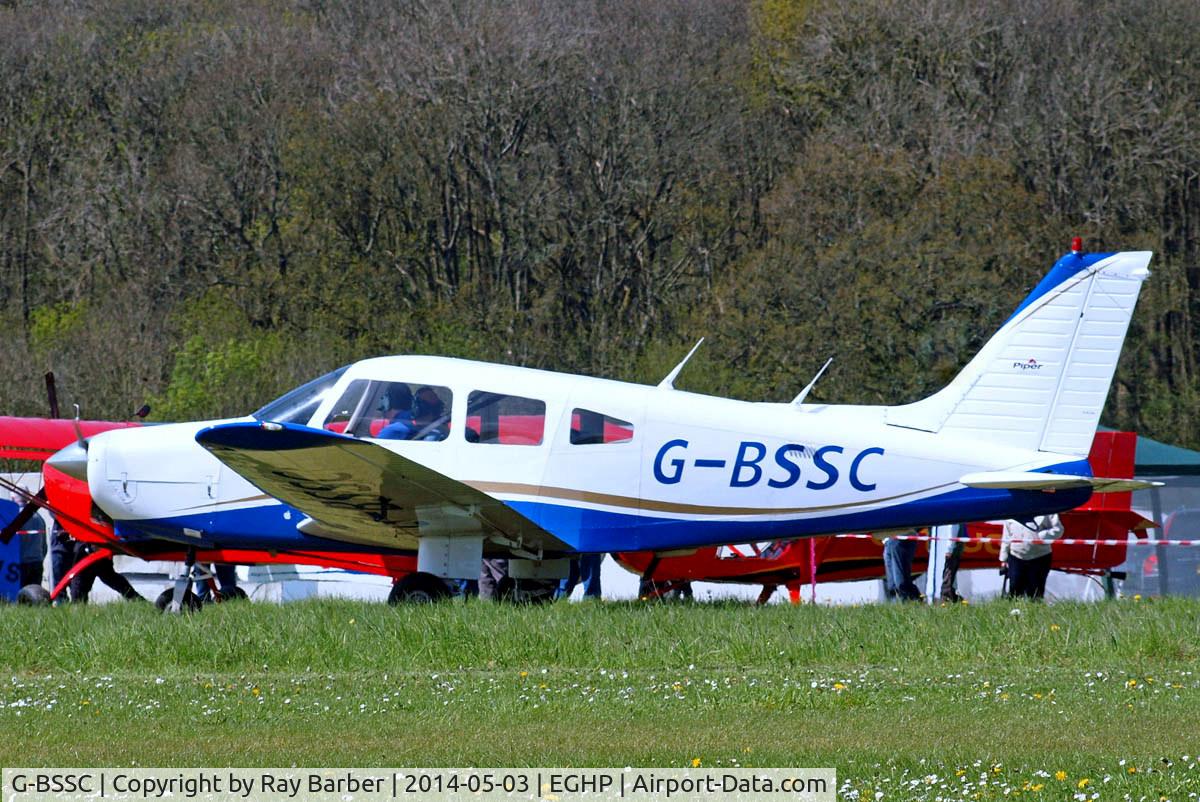 G-BSSC, 1982 Piper PA-28-161 Warrior ll C/N 28-8216176, Piper PA-28-161 Warrior II [28-8216176] Popham~G 03/05/2014. Revised scheme.