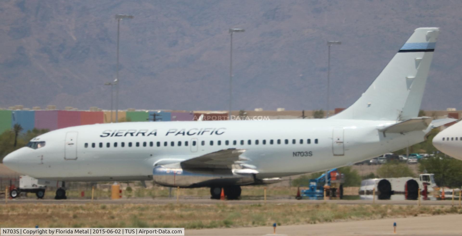 N703S, 1981 Boeing 737-2T4 C/N 22529, Sierra Pacific 737-200 seen out my window of an AA MD-80 on departure