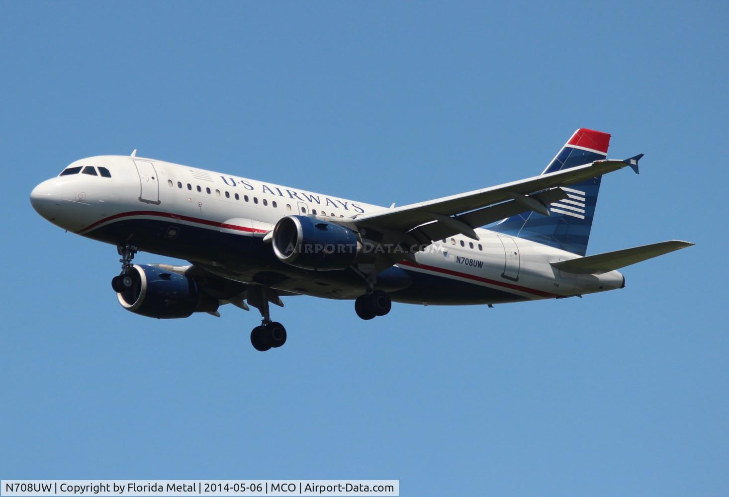 N708UW, 1999 Airbus A319-112 C/N 0972, USAirways