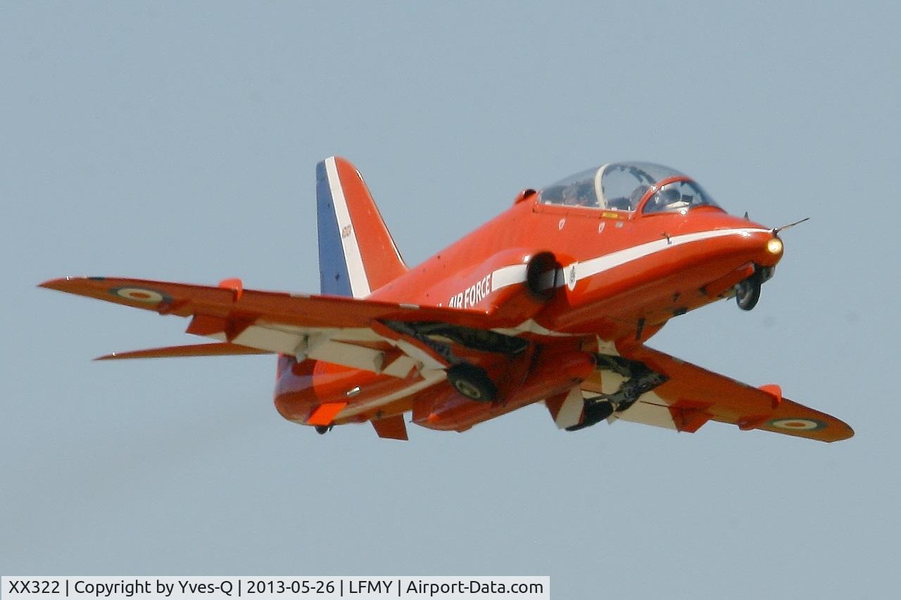 XX322, 1980 Hawker Siddeley Hawk T.1A C/N 165/312147, Royal Air Force Red Arrows Hawker Siddeley Hawk T.1, On display, Salon de Provence Air Base 701 (LFMY) Open day 2013
