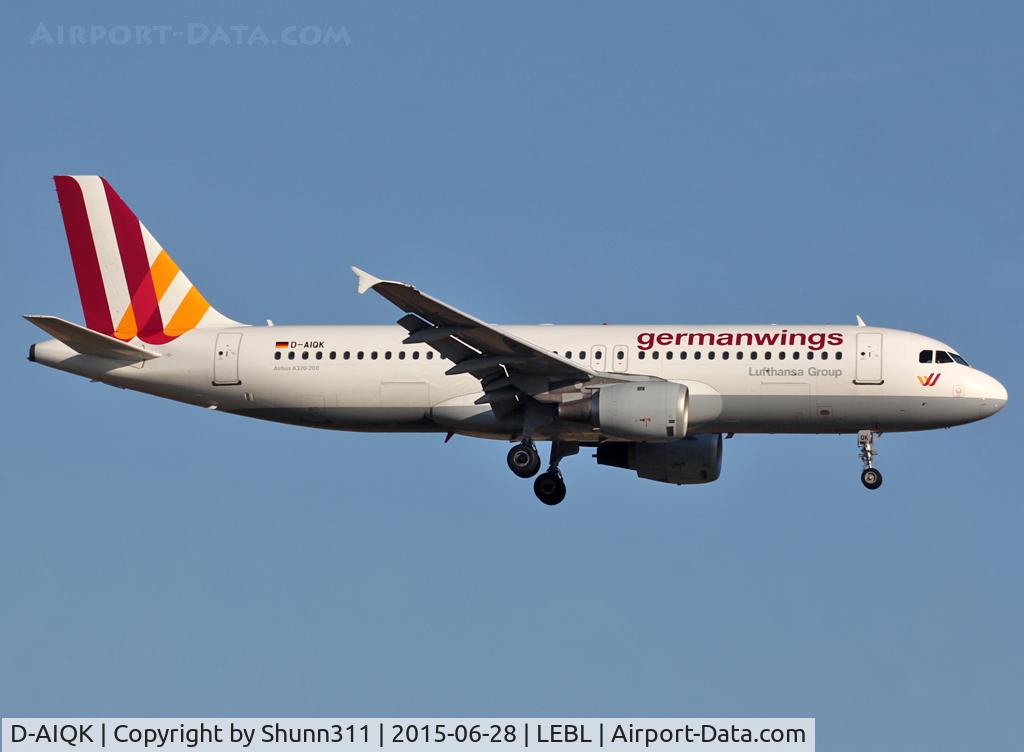 D-AIQK, 1991 Airbus A320-211 C/N 0218, Landing rwy 25R