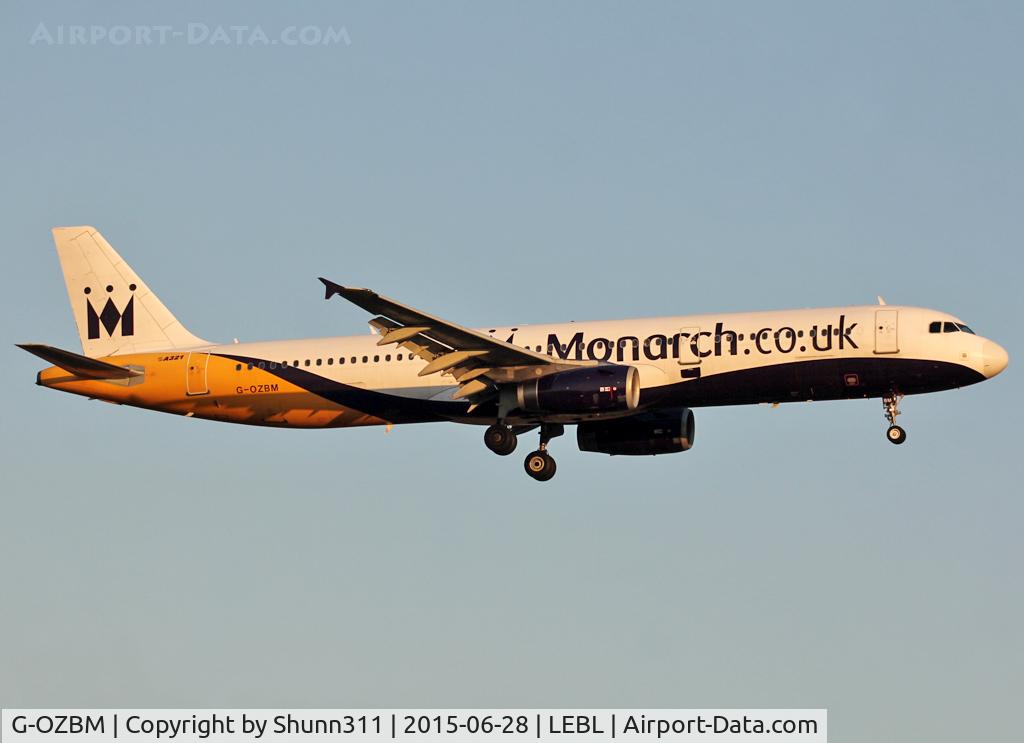 G-OZBM, 1999 Airbus A321-231 C/N 1045, Landing rwy 25R