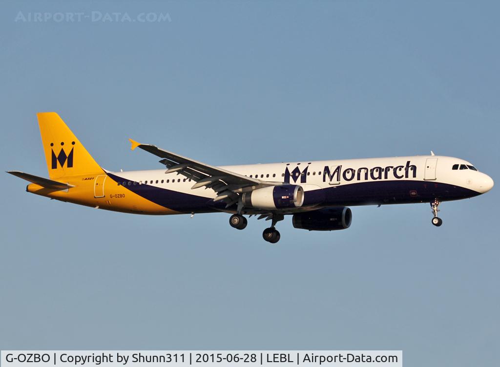 G-OZBO, 2000 Airbus A321-231 C/N 1207, Landing rwy 25R in new c/s