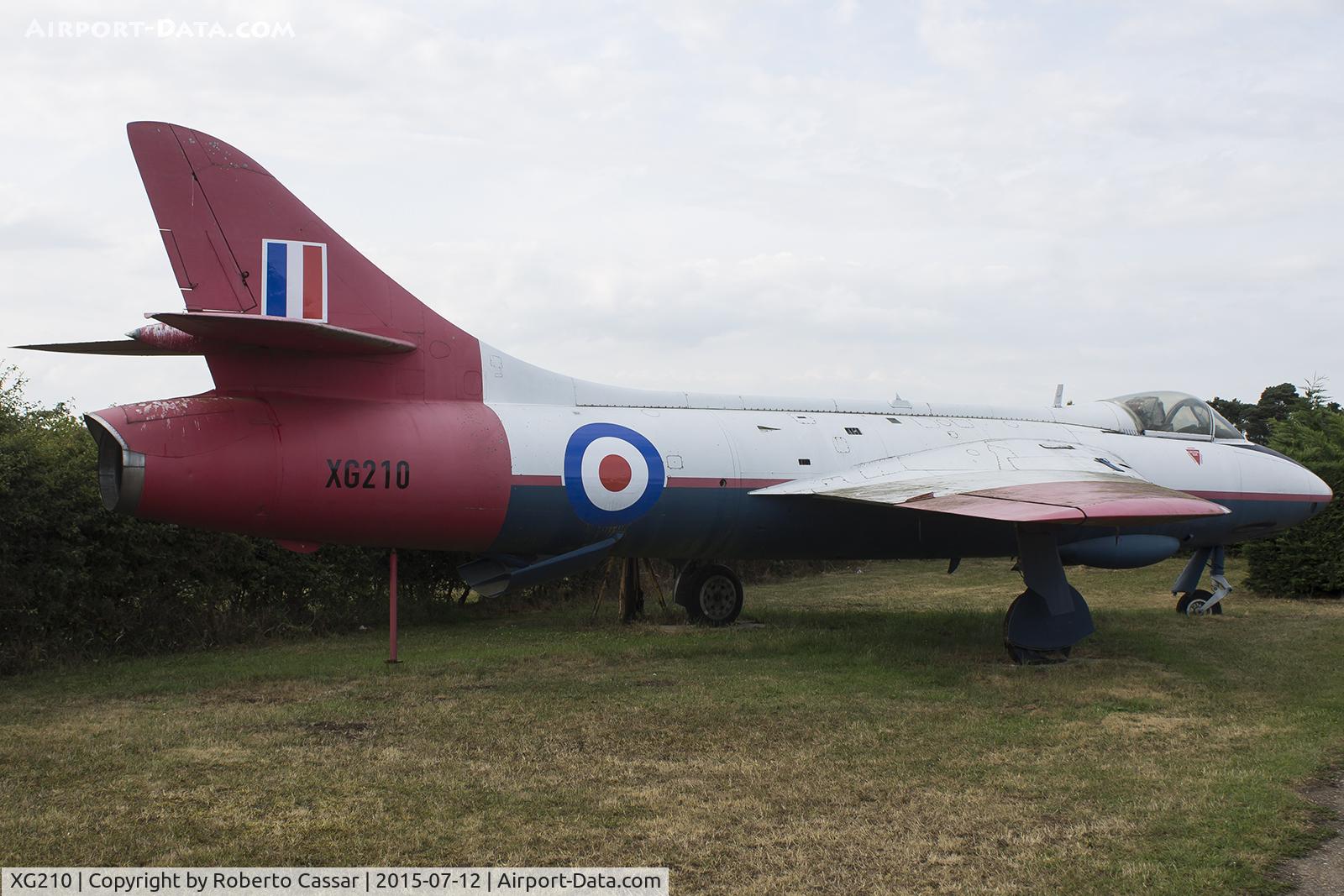 XG210, Hawker Hunter F.6 C/N 41H-680035, Off-Airport. Preserved at a private house in Beck Row, Suffolk, UK.