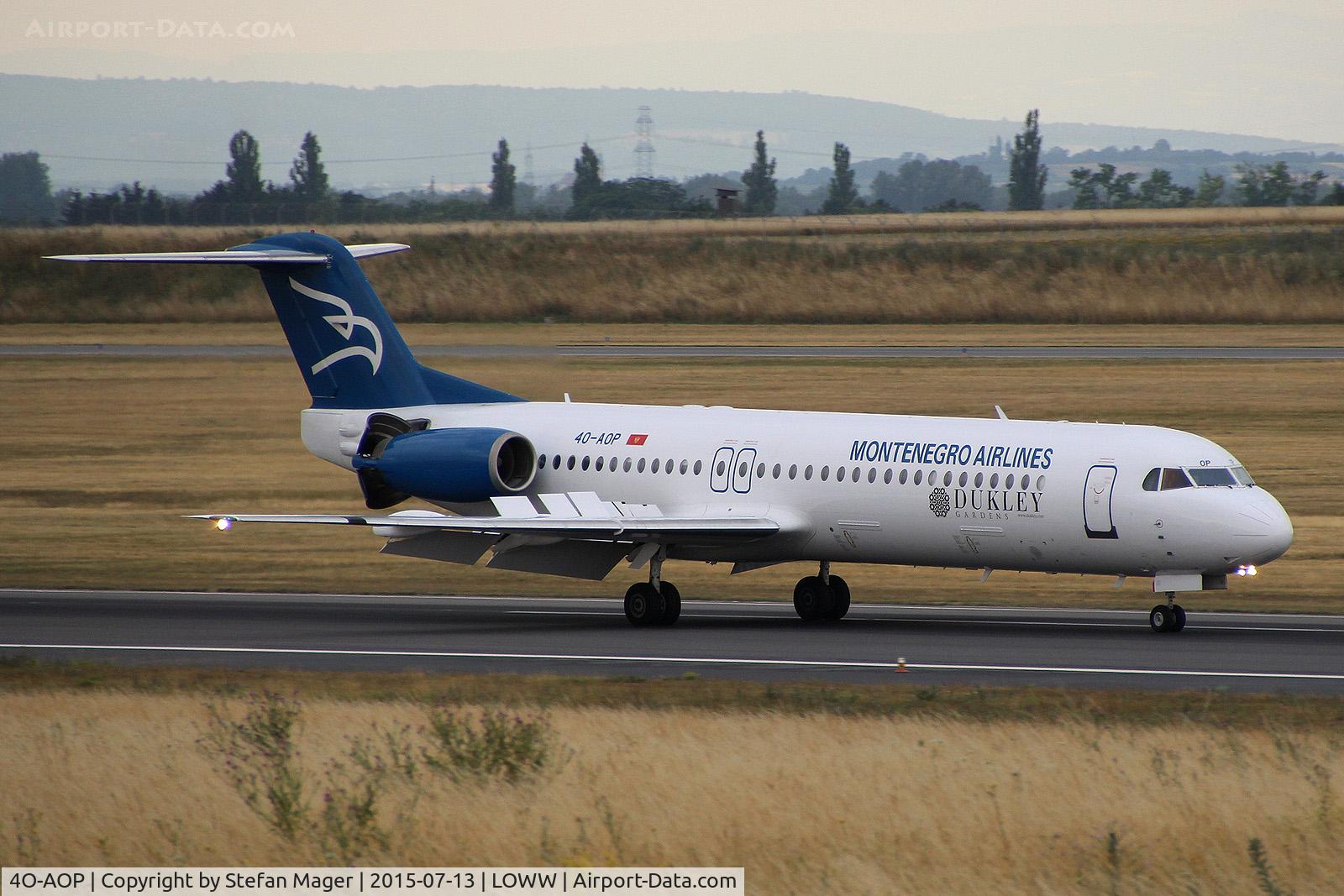 4O-AOP, 1991 Fokker 100 (F-28-0100) C/N 11332, Montenegro Airlines Fokker 100 @ VIE