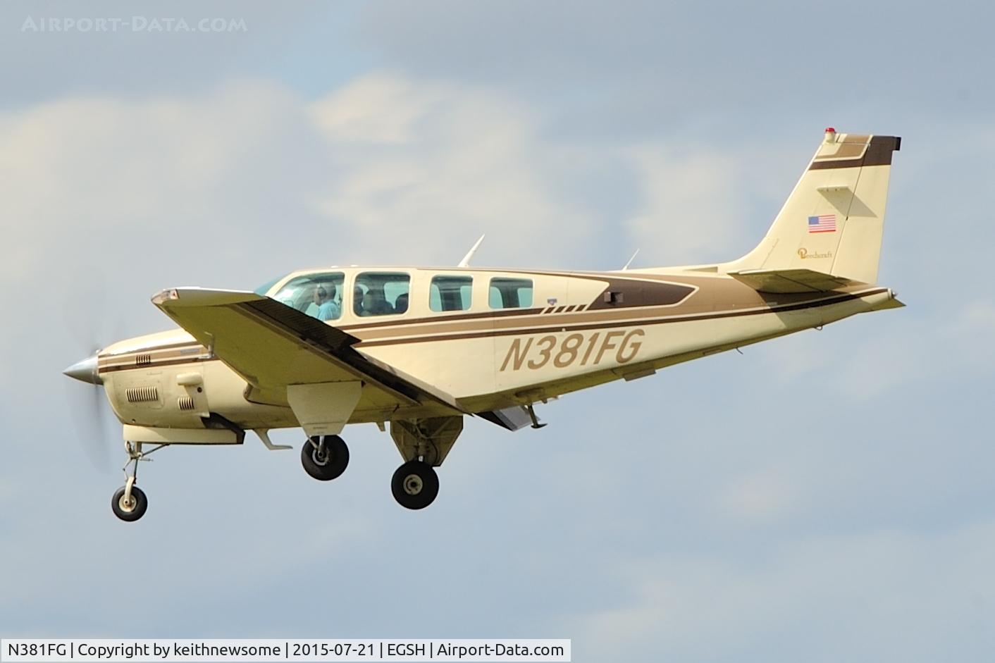 N381FG, Beechcraft A36TC Bonanza C/N EA-249, Nice Visitor.