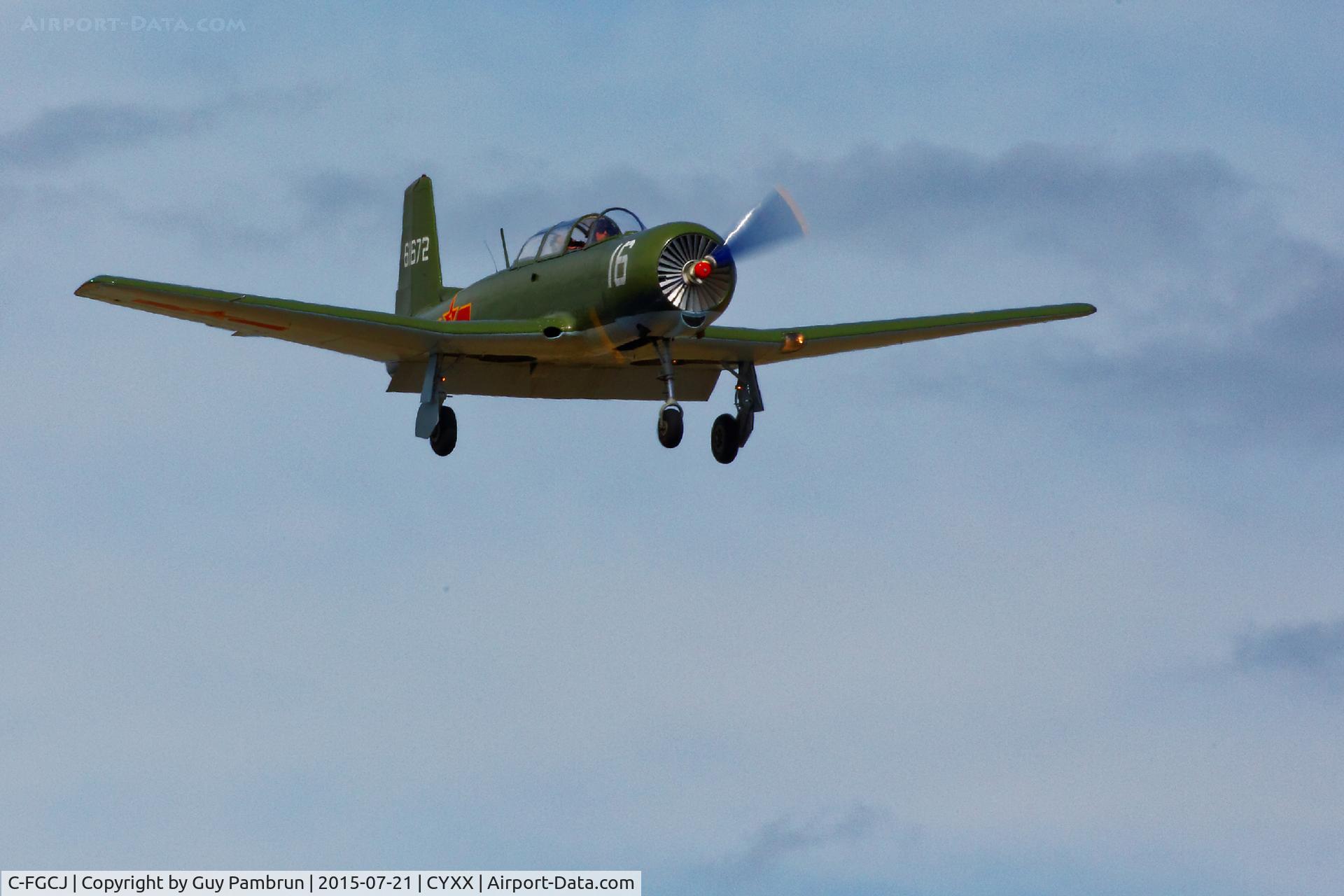 C-FGCJ, 1989 Nanchang CJ-6A C/N 4632022, Landing