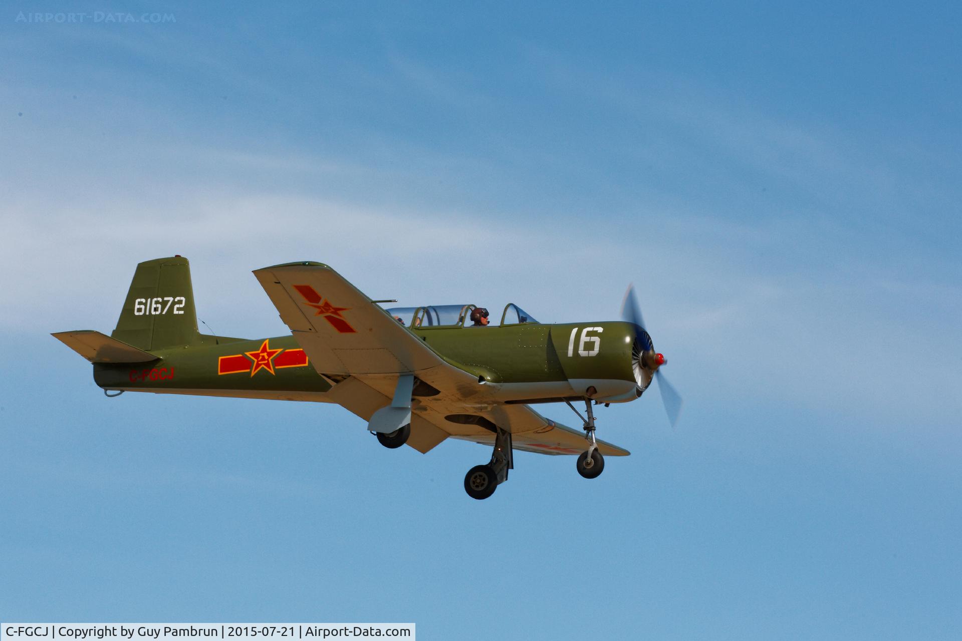 C-FGCJ, 1989 Nanchang CJ-6A C/N 4632022, Landing