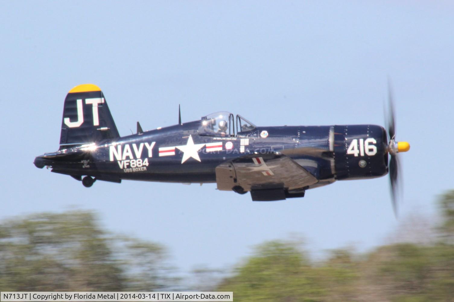 N713JT, 1945 Vought F4U-4B Corsair C/N 97143, Corsair