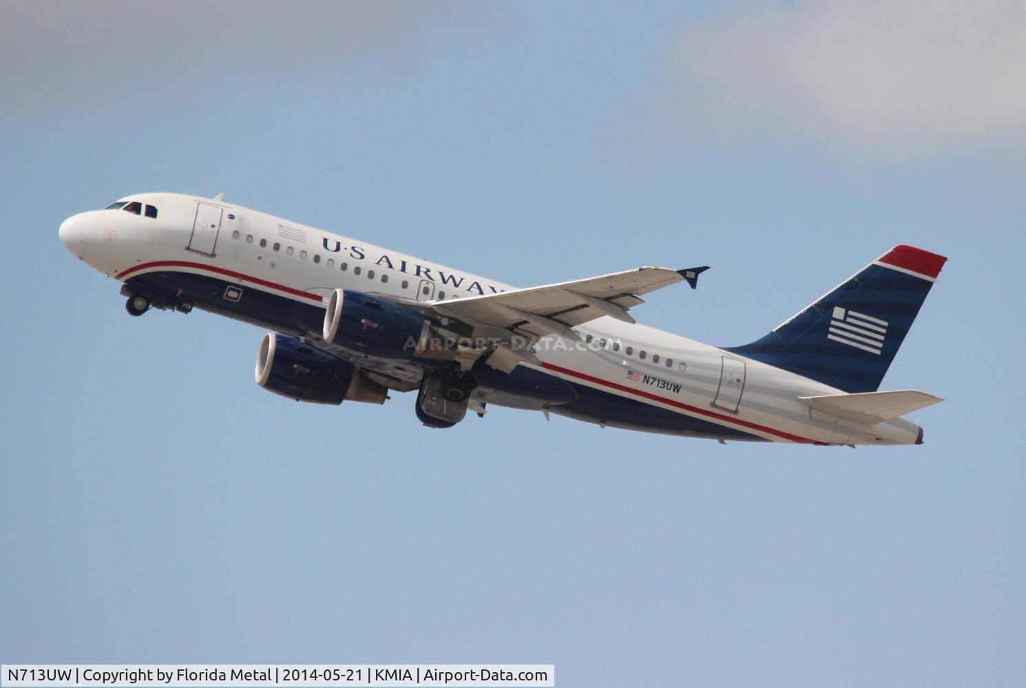 N713UW, 1999 Airbus A319-112 C/N 1040, USAirways