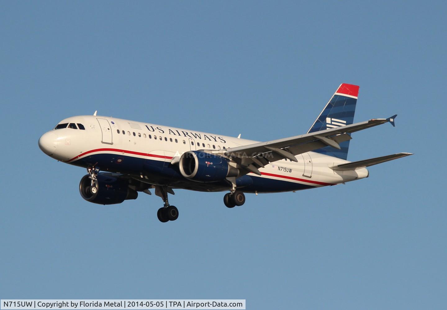 N715UW, 1999 Airbus A319-112 C/N 1051, USAirways