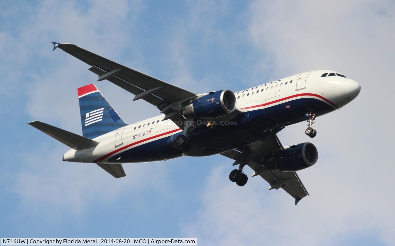 N716UW, 1999 Airbus A319-112 C/N 1055, USAirways