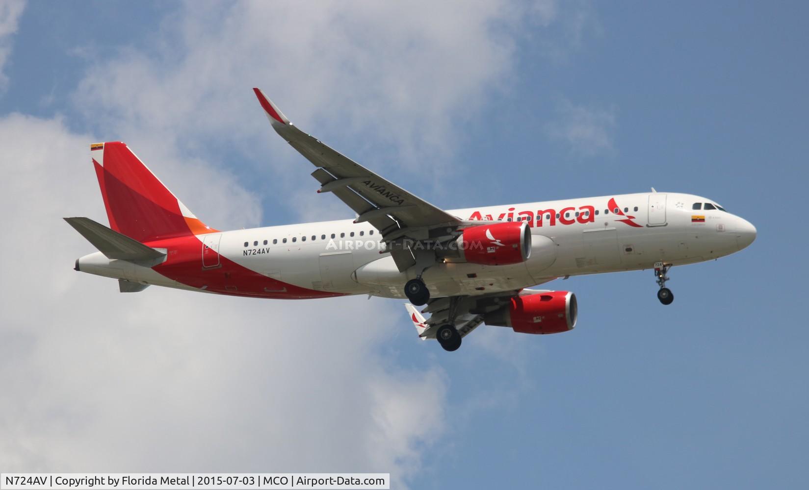 N724AV, 2014 Airbus A320-214 C/N 6153, Avianca