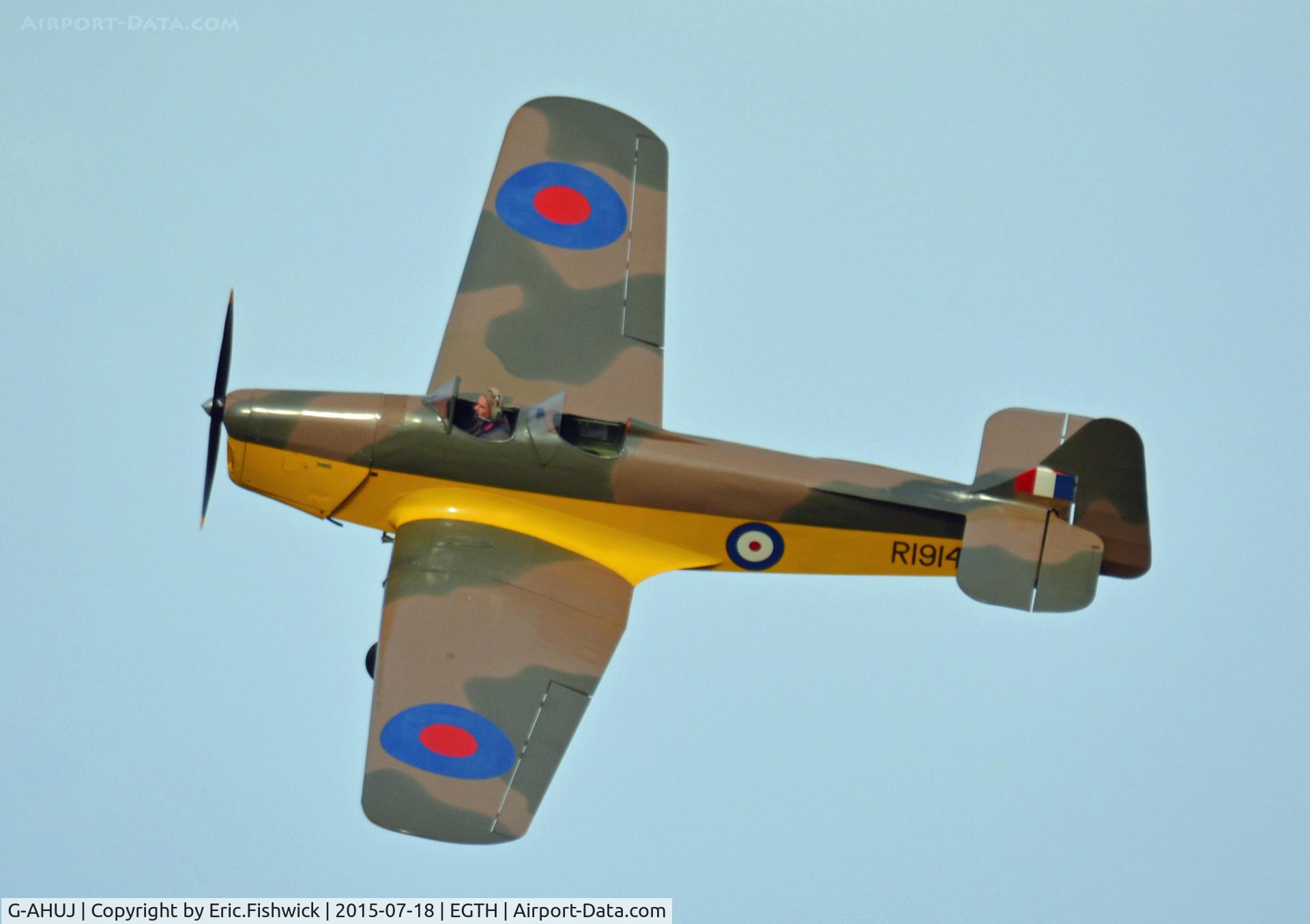 G-AHUJ, 1940 Miles M14A Hawk Trainer 3 C/N 1900, 41. R1914 at Shuttleworth Best of British Airshow, July 2015.
