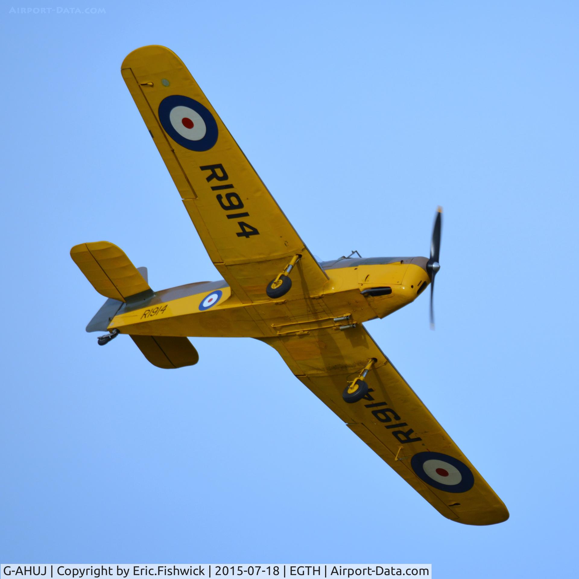 G-AHUJ, 1940 Miles M14A Hawk Trainer 3 C/N 1900, 44. R1914 at Shuttleworth Best of British Airshow, July 2015.