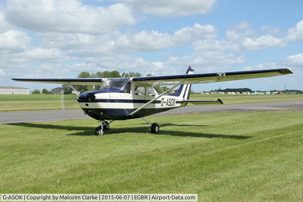 G-ASOK, 1964 Reims Cessna F172E Skyhawk C/N 0057, Reims F172E at The Real Aeroplane Club's Radial Engine Aircraft Fly-In, Breighton Airfield, June 7th 2015.