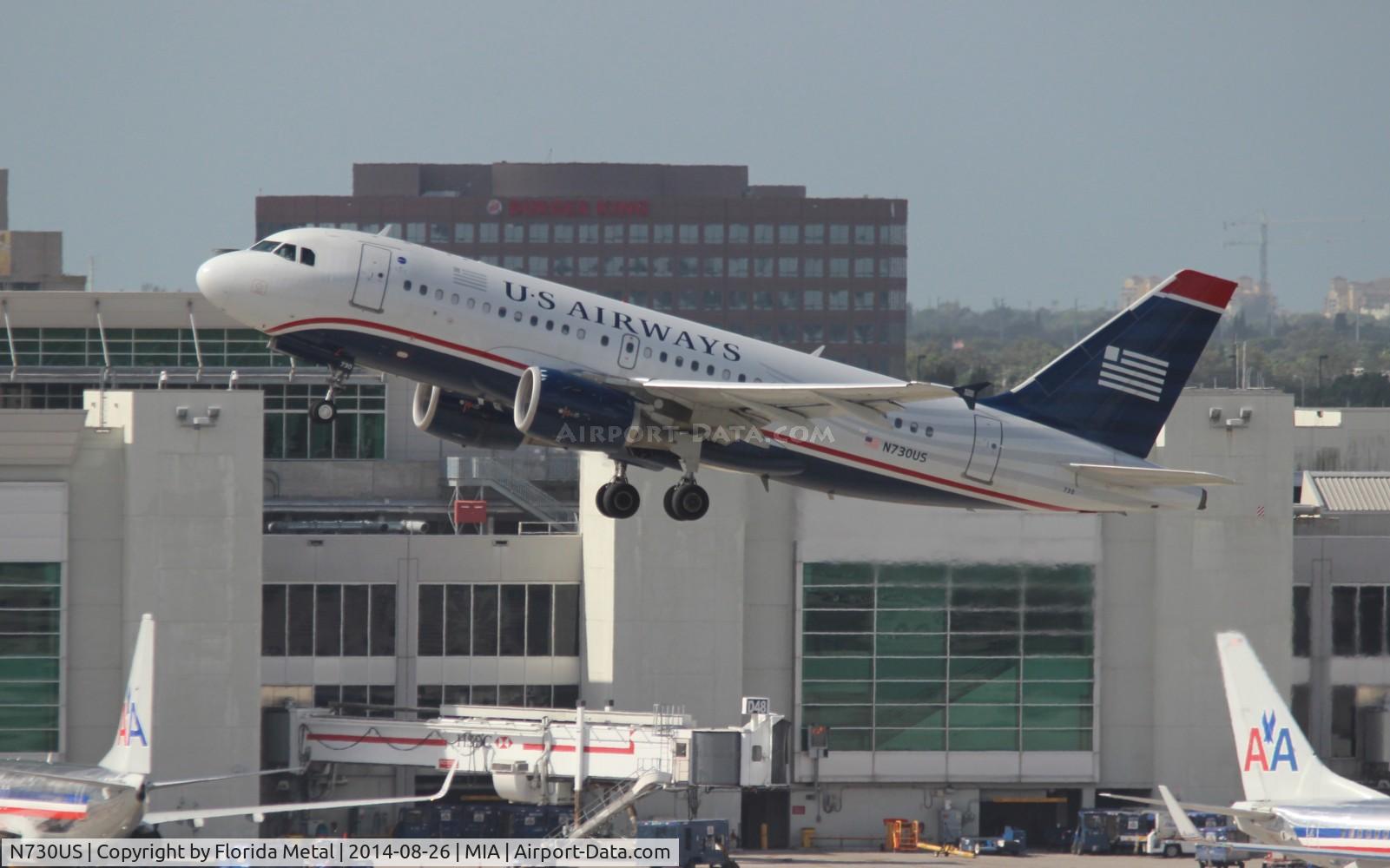 N730US, 2000 Airbus A319-112 C/N 1182, USAirways A319