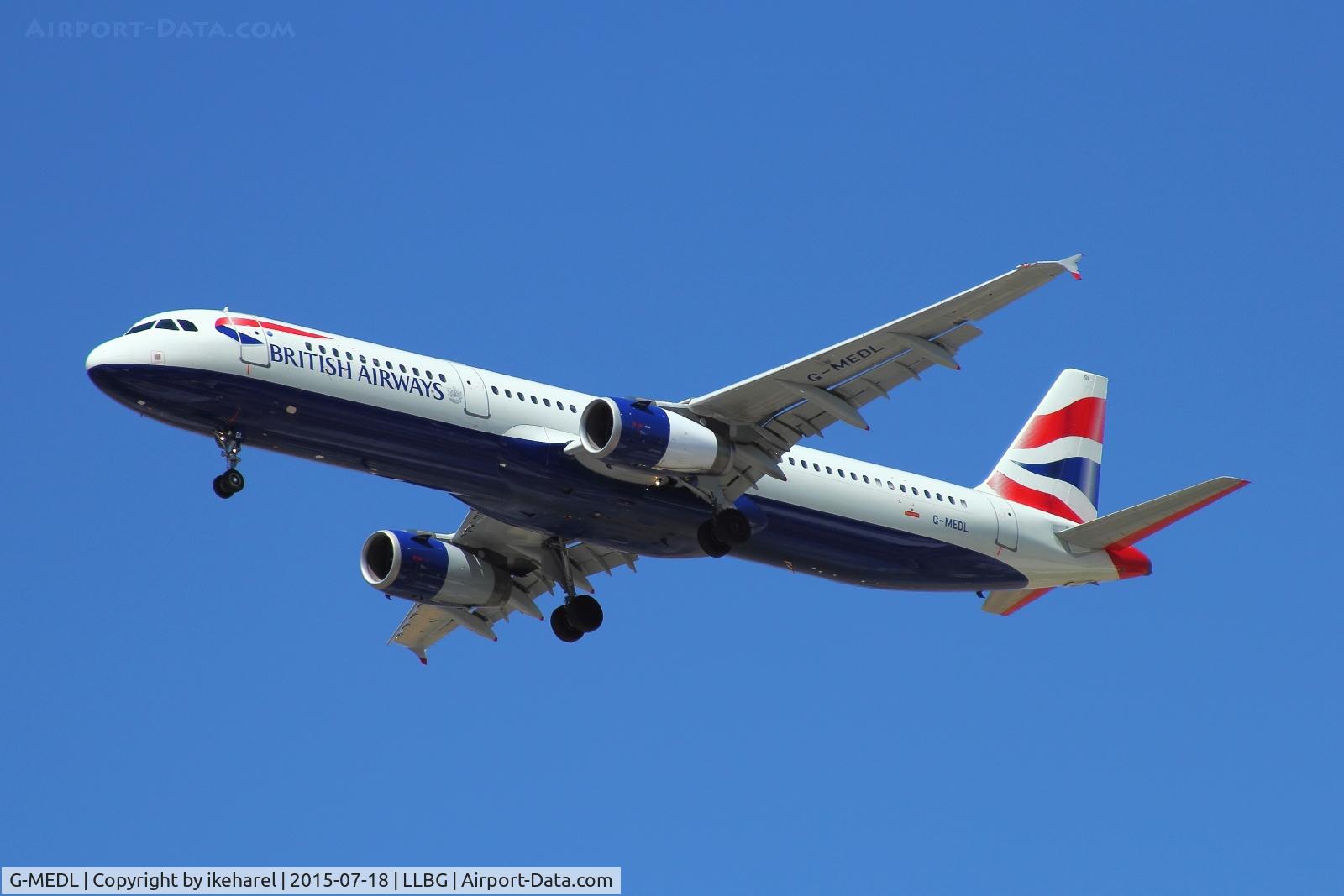 G-MEDL, 2006 Airbus A321-231 C/N 2653, Final leg from London, landing runway 30.