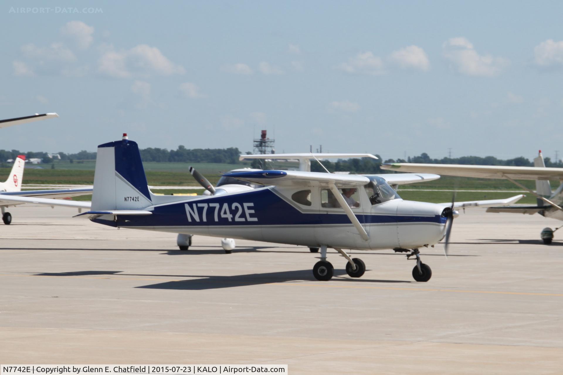 N7742E, 1959 Cessna 150 C/N 17542, Found on the ramp