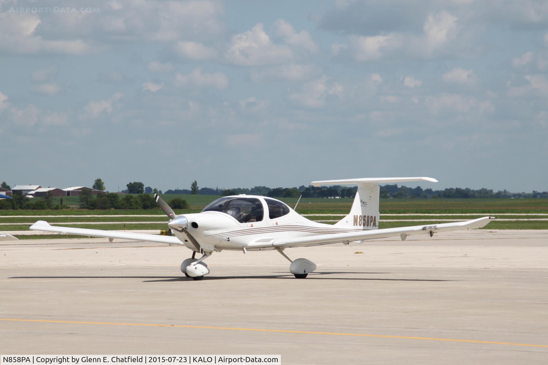 N858PA, Diamond DA-40 Diamond Star C/N 40.258, Found on the ramp