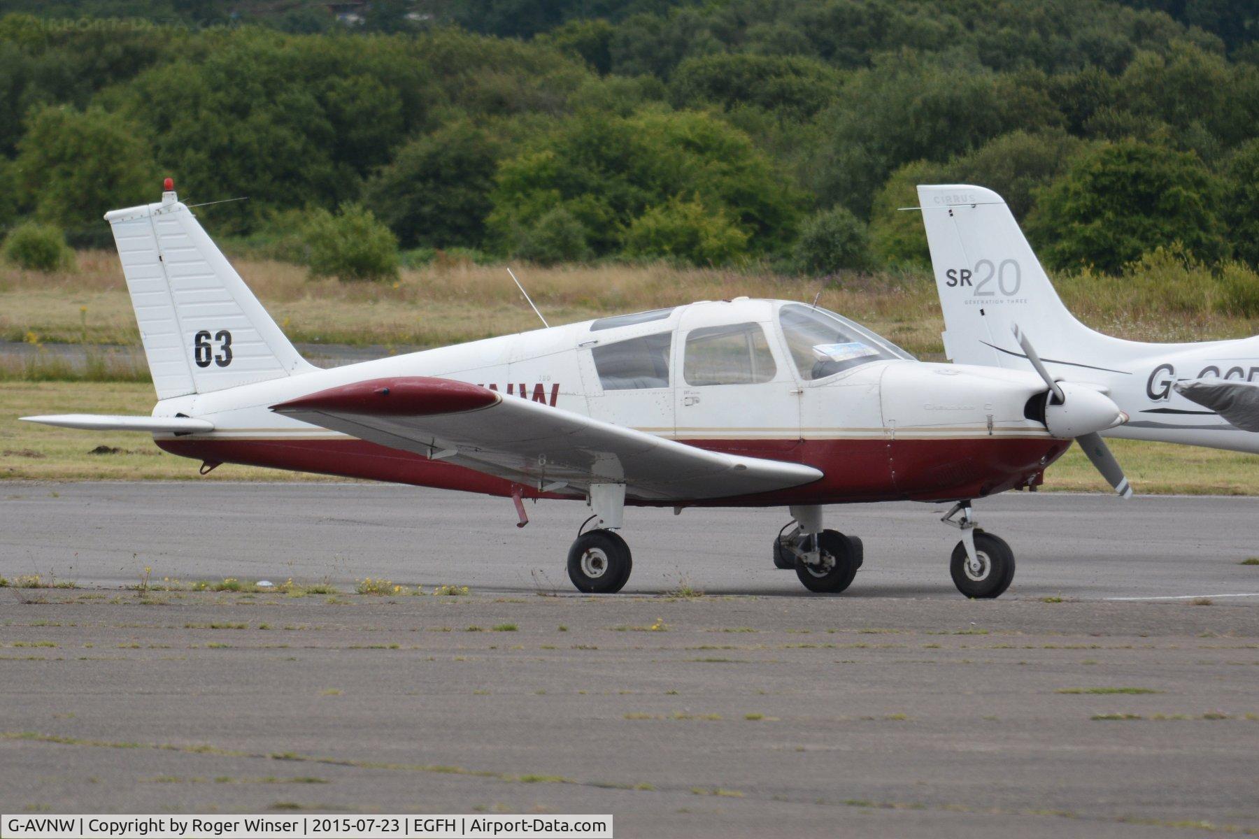 G-AVNW, 1967 Piper PA-28-180 Cherokee C/N 28-4210, Visiting Piper Cherokee. #63 carried on the fin.