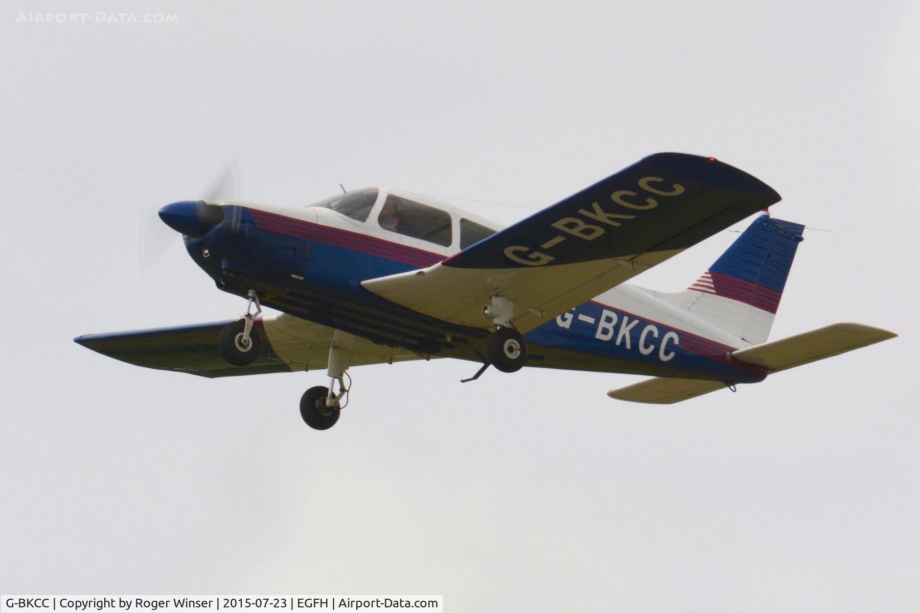 G-BKCC, 1974 Piper PA-28-180 Cherokee Archer C/N 28-7405099, Visiting Cherokee Archer departing Runway 22.