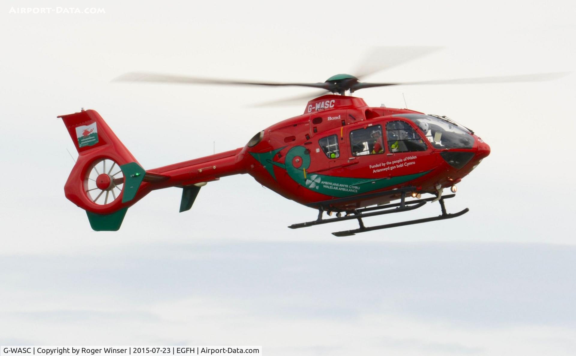 G-WASC, 2012 Eurocopter EC-135T-2+ C/N 1074, Visiting air ambulance helicopter (Helimed 59).