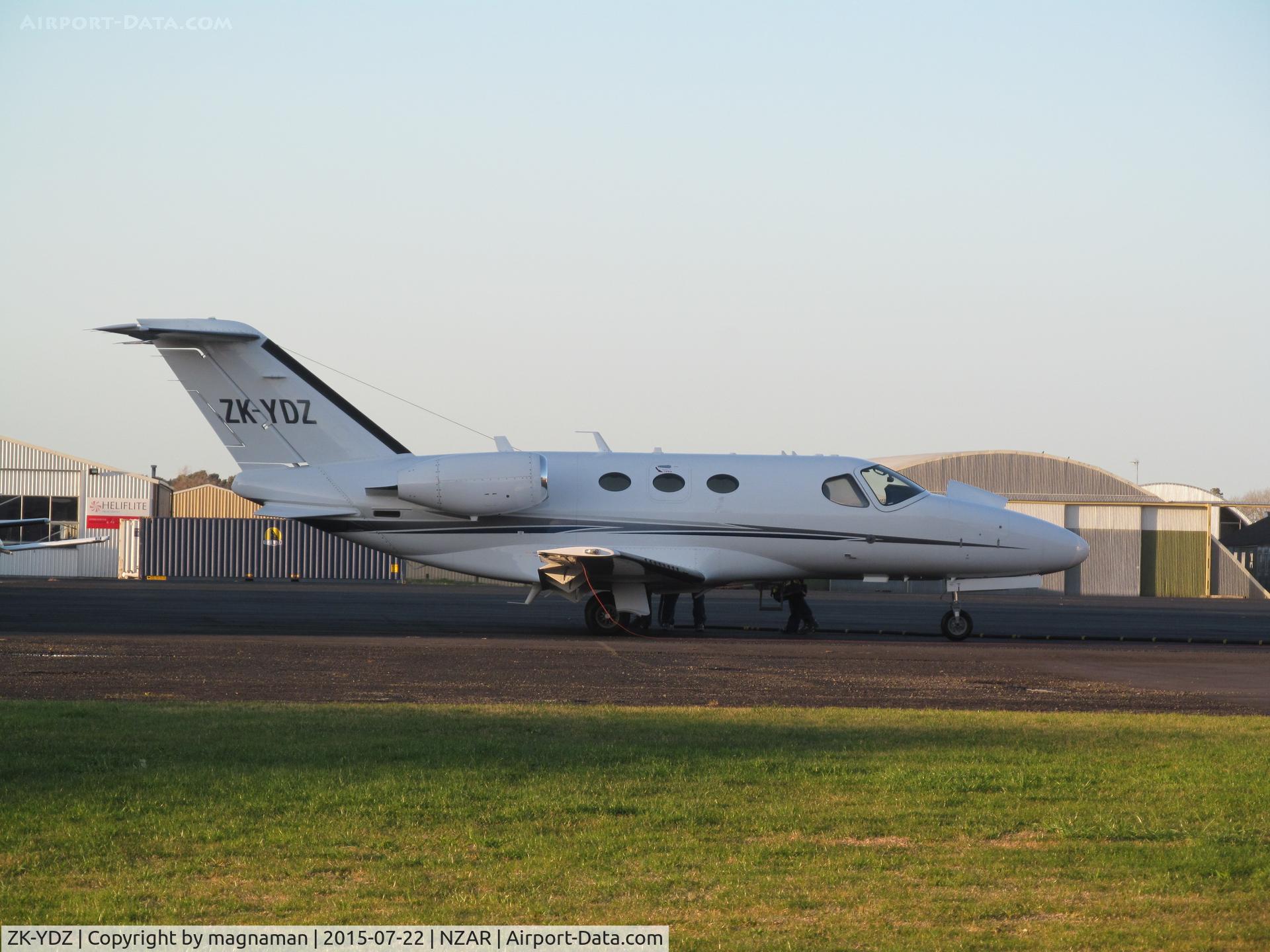 ZK-YDZ, 2008 Cessna 510 Citation Mustang Citation Mustang C/N 510-0070, sat outside its hangar on apron