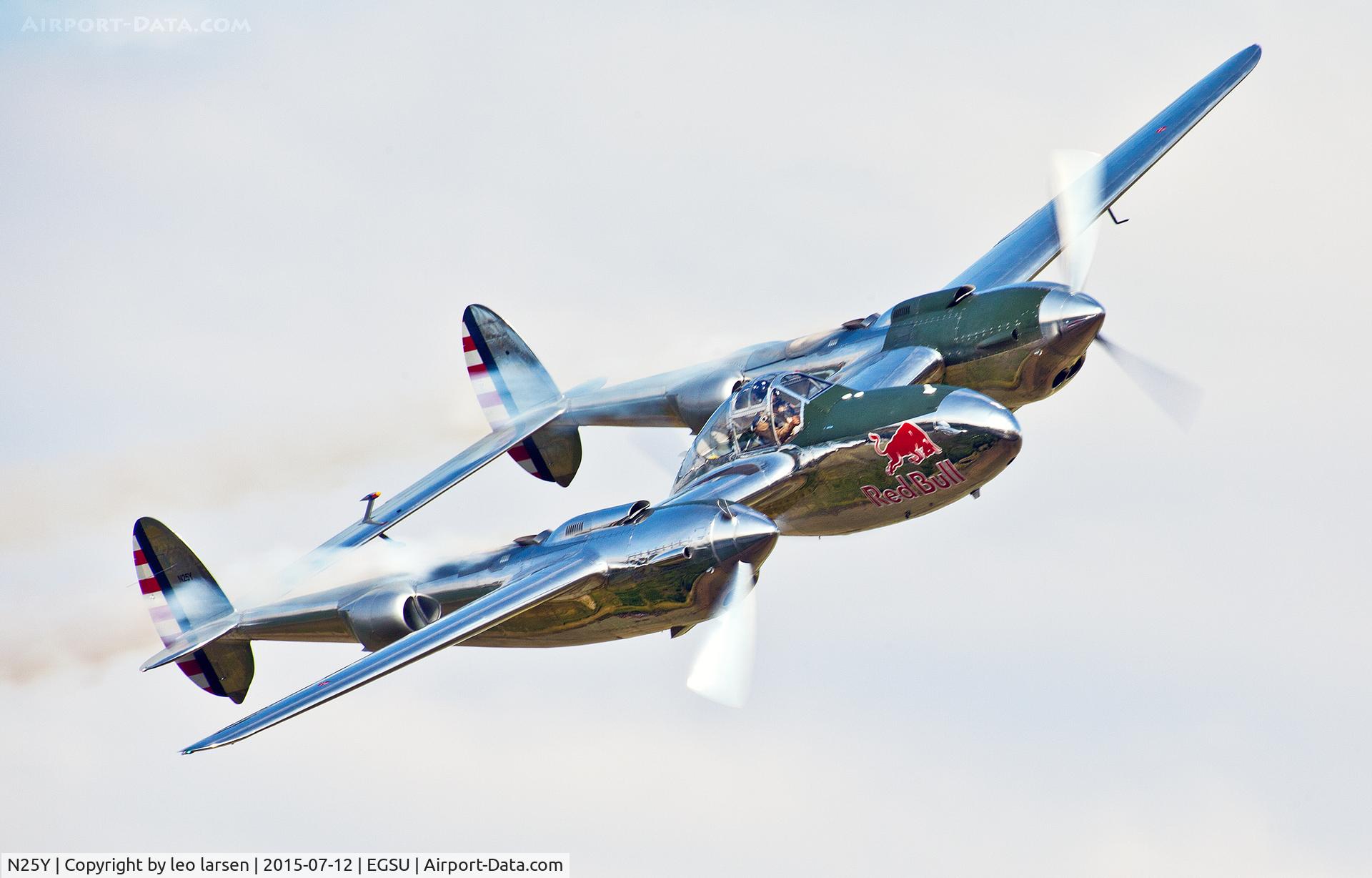N25Y, 1944 Lockheed P-38L-5LO Lightning C/N AF44-53254, Duxford 12.7.15
