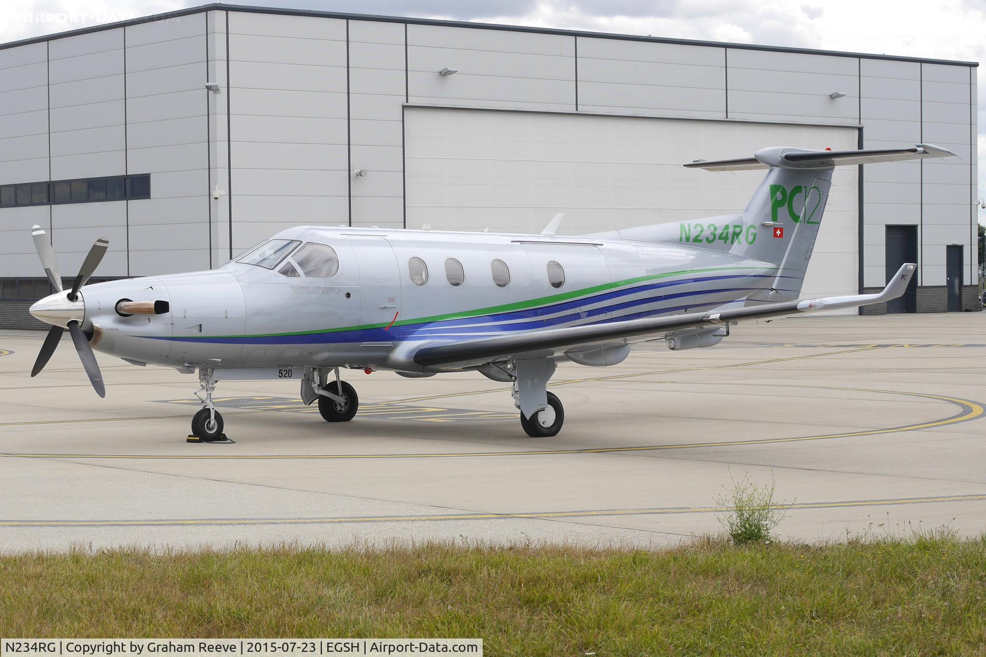 N234RG, 2003 Pilatus PC-12/45 C/N 520, Parked at Norwich.