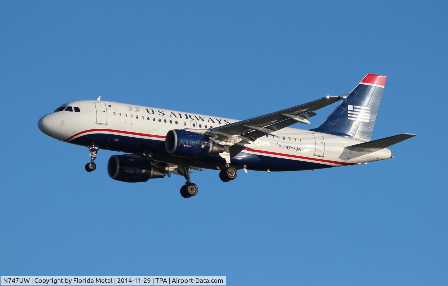 N747UW, 2000 Airbus A319-112 C/N 1301, USAirways A319